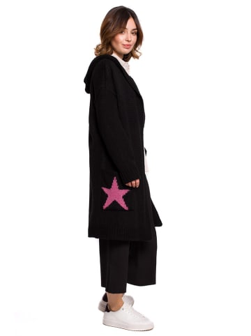 Be Wear Cardigan in Schwarz/ Pink
