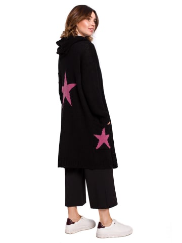 Be Wear Cardigan in Schwarz/ Pink