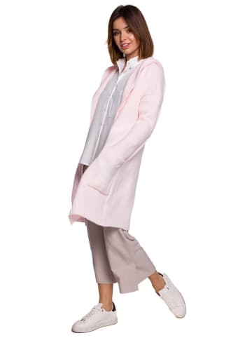 Be Wear Kardigan w kolorze jasnoróżowo-białym ze wzorem