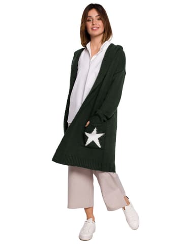 Be Wear Cardigan in Oliv/ Weiß
