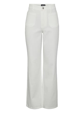 Pieces Spodnie w kolorze białym