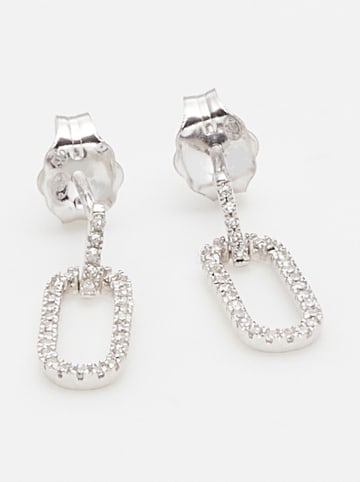 DIAMANTA Witgouden oorstekers "Thouéris" met diamanten