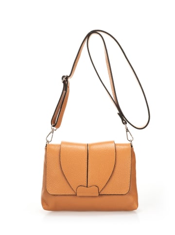 Giulia Massari Cognac Leather Bag - (W)24 x (H)17 x (D)6 cm