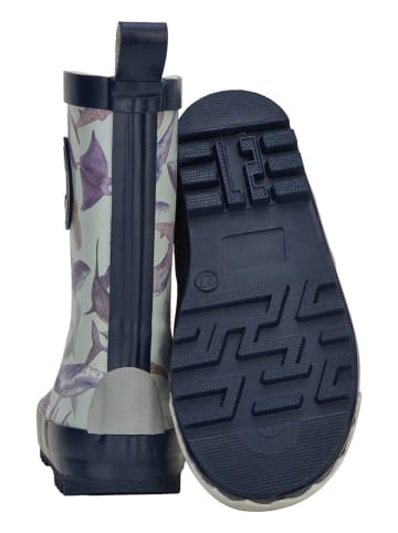 mikk-line Rubberlaarzen "3D Shark" blauw