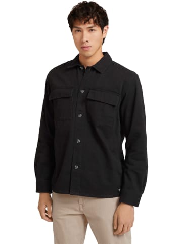 TOM TAILOR Denim Hemdjacke in Schwarz