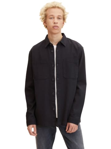 TOM TAILOR Denim Hemdjacke in Schwarz