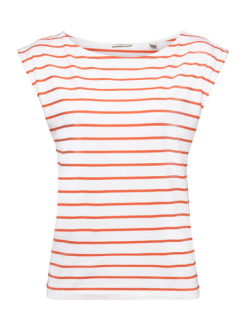 ESPRIT Shirt in Orange/ Weiß