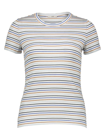 ESPRIT Koszulka w kolorze biało-niebiesko-jasnobrązowym