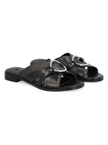 Liu Jo Leren slippers zwart