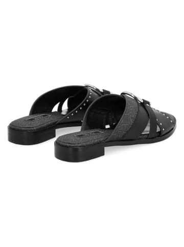 Liu Jo Leren slippers zwart