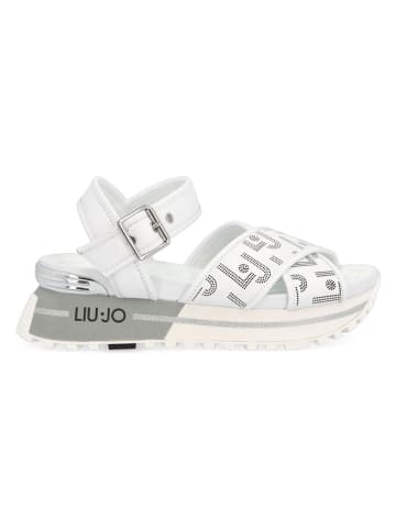 Liu Jo Skórzane sandały w kolorze białym