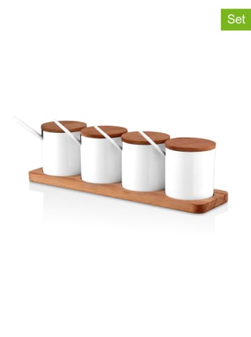 Violeta Home 5-częściowy zestaw w kolorze jasnobrązowo-białym na przyprawy