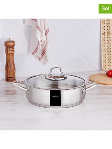 Violeta Home 2-delige set: pan met deksel zilverkleurig - Ø 32 cm