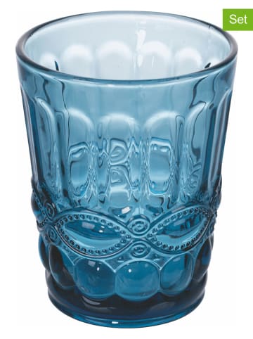 Villa d´Este 6-delige set: glazen "Nobilis" blauw - 240 ml
