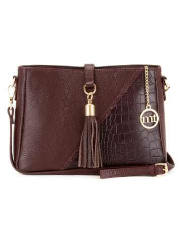 Mia Tomazzi Leren schoudertas "Durazzo" rood - (B)23 x (H)19 x (D)9 cm