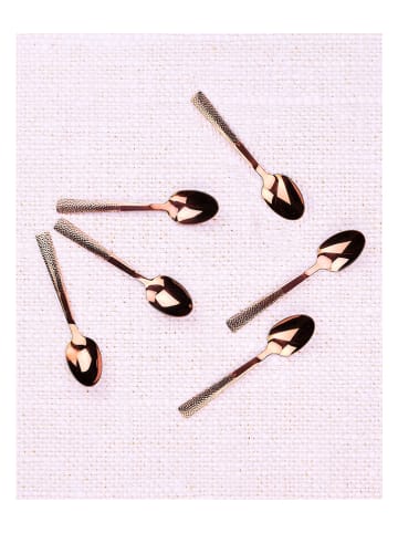 Björn 6-delige set: roestvrijstalen koffielepels "Finn" koperkleurig - (L)13 cm