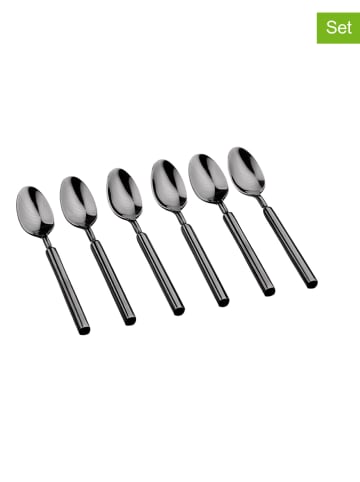 Björn 6er-Set: Edelstahl-Kaffeelöffel "Viggo" in Schwarz - (L)14 cm