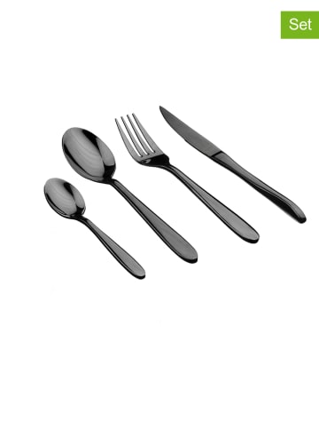 Björn 24tlg. Edelstahl-Besteckset "Kaja" in Schwarz