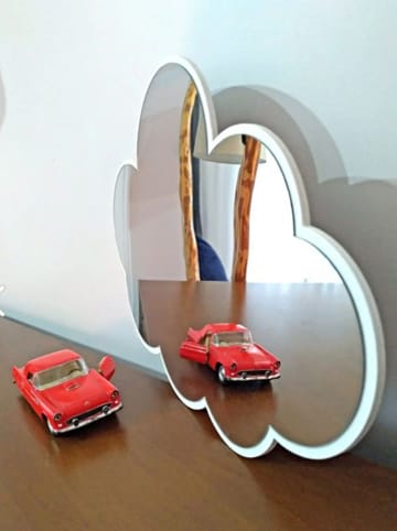 Woody Kids Decoratieve spiegel naturel - (B)34 x (H)24 cm
