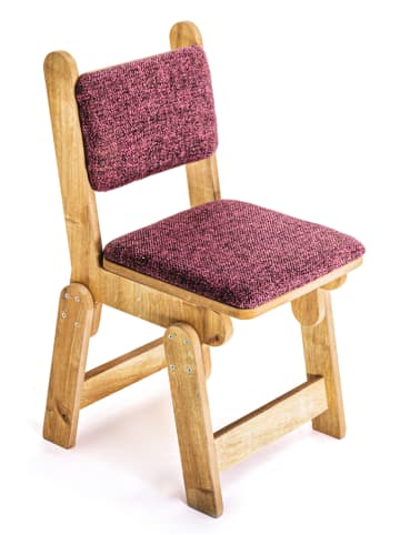 Woody Kids Stoel naturel/paars - (B)33 x (H)67 x (D)45 cm
