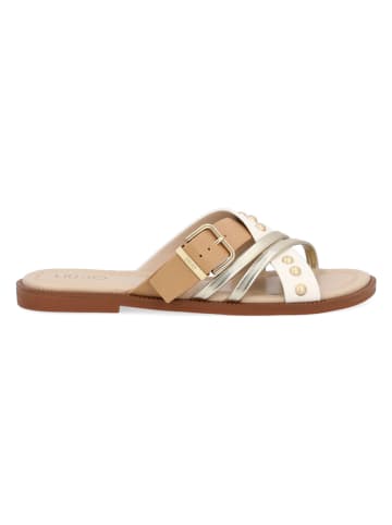 Liu Jo Slippers wit/goudkleurig