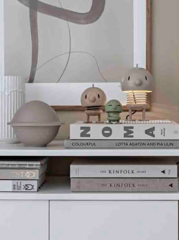 Hoptimist Decoratieve ledlamp "Lampe L" beige - (H)15 x Ø 10 cm