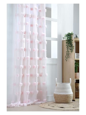 STOF France Ösengardine "Pompinou" in Rosa - (L)260 x (B)140 cm