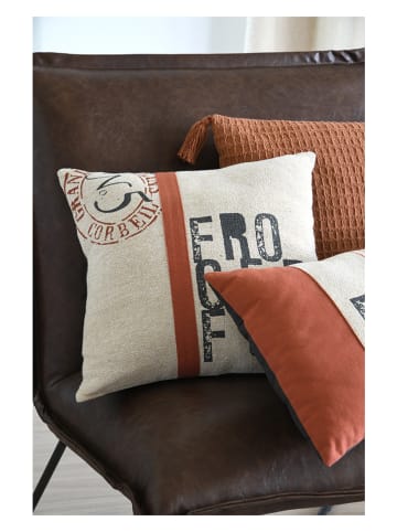 STOF France Kussen "Dayton" crème/lichtbruin/zwart - (L)40 x (B)40 cm
