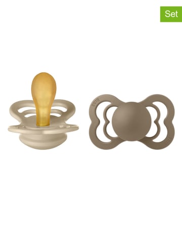 BIBS 2er-Set: Schnuller "Supreme" in Braun/ Beige
