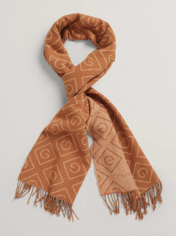 Gant Wollen sjaal lichtbruin - (L)180 x (B)50 cm