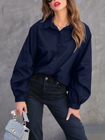 Milan Kiss Bluse in Dunkelblau