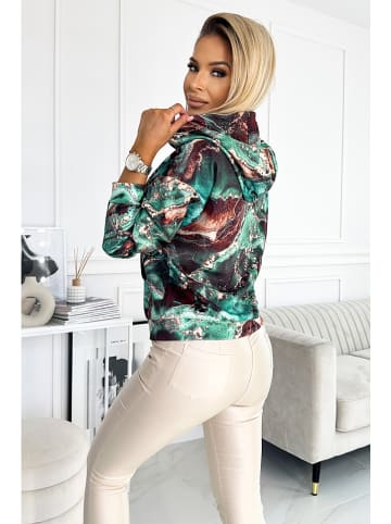 numoco Hoodie in Türkis/ Bunt
