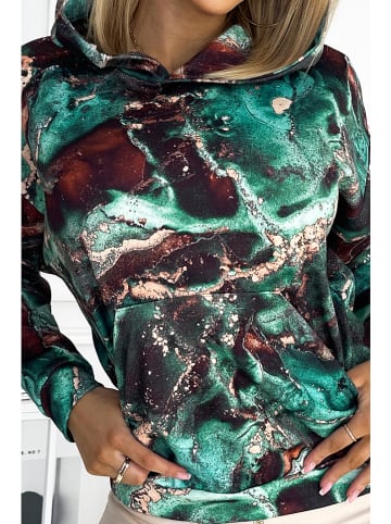 numoco Hoodie in Türkis/ Bunt