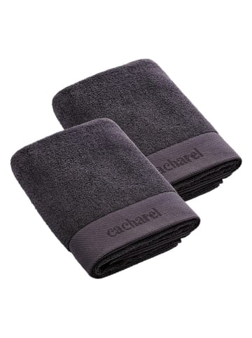 Cacharel textiles 2-delige set: gastendoeken antraciet