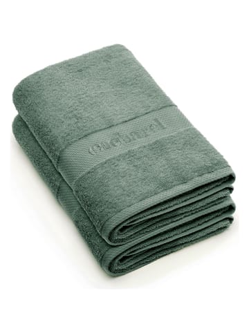 Cacharel 2-delige set: badhanddoeken groen