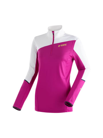 Maier Sports Fleece trui roze/wit
