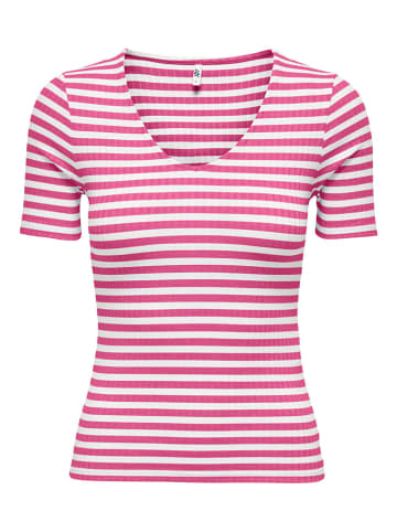 JDY Shirt in Weiß/ Pink