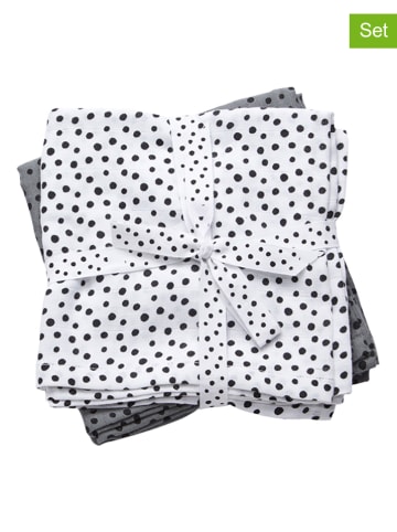 done by deer 2er-Set: Mulltücher "Happy dots" in Grau - (L)70 x (B)70 cm
