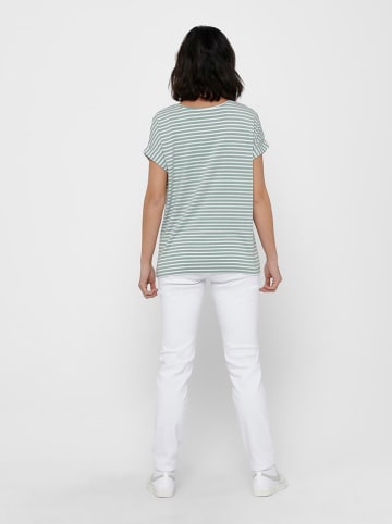 ONLY Shirt "Moster" in Weiß/ Grün