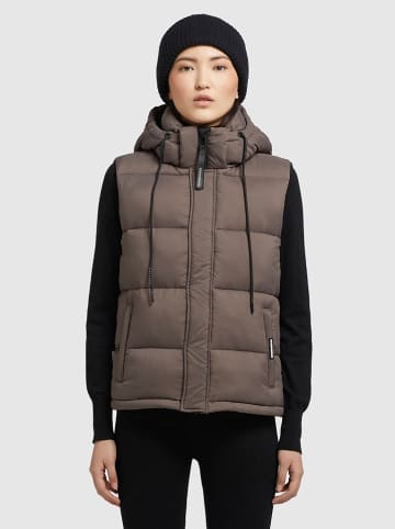 Khujo Steppweste "Eden Matt" in Taupe
