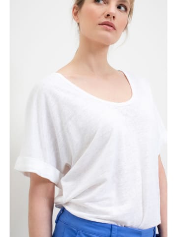 Josephine & Co Lniana koszulka w kolorze białym