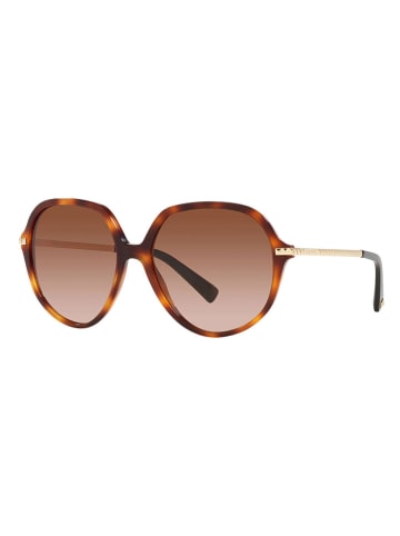 Valentino Damskie okulary przeciwsłoneczne w kolorze złoto-brązowym