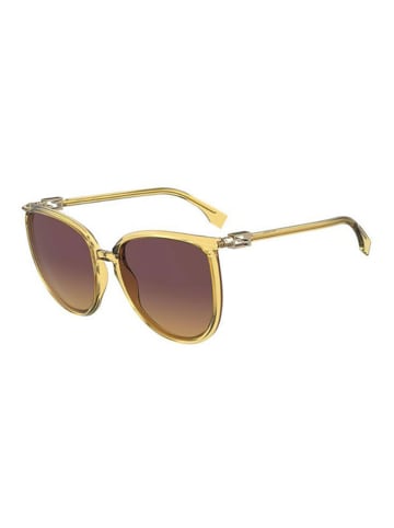 Fendi Damskie okulary przeciwsłoneczne w kolorze żółto-brązowym