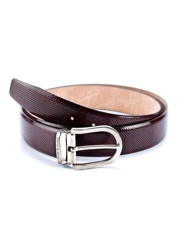 ORTIZ & REED Leren riem "Antinti" bordeaux
