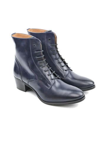 ORTIZ & REED Leren enkellaarzen "Carlota" donkerblauw