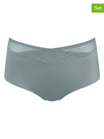 Triumph Pełne figi modelujące (2 pary) "True Shape Sensation" w kolorze zielonym