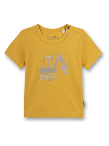 Sanetta Kidswear Koszulka "Little Builder" w kolorze musztardowym