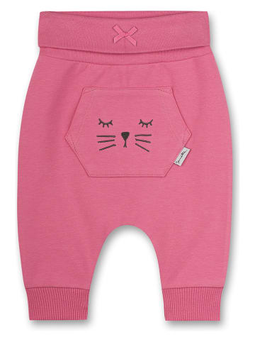 Sanetta Kidswear Spodnie dresowe "Lovely Leo" w kolorze różowym