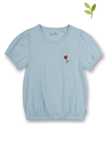 Sanetta Kidswear Shirt "Flower" in Hellblau
