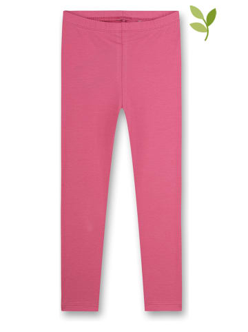 Sanetta Kidswear Legginsy "Flower" w kolorze różowym